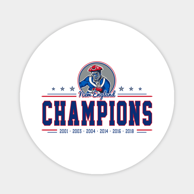 Patriots 2019 Championship Graphic 3 Magnet by bkumm66